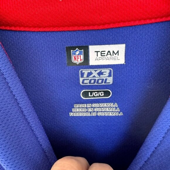 Men’s Majestic Therma Base NFL New York Giants Blue Football Pullover Size Large - Picture 10 of 12